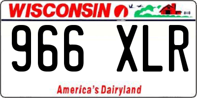 WI license plate 966XLR