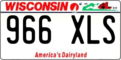 WI license plate 966XLS