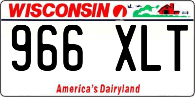 WI license plate 966XLT