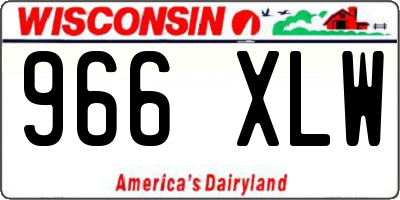 WI license plate 966XLW