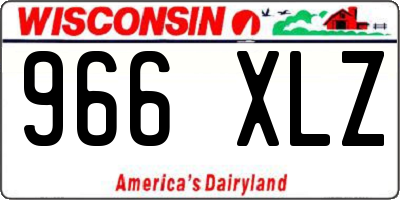 WI license plate 966XLZ