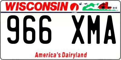 WI license plate 966XMA