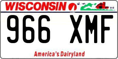WI license plate 966XMF
