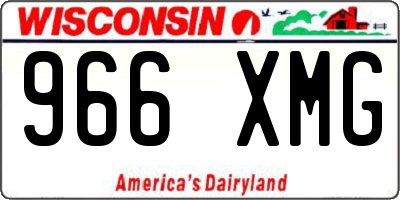 WI license plate 966XMG