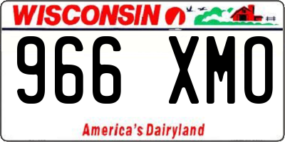 WI license plate 966XMO