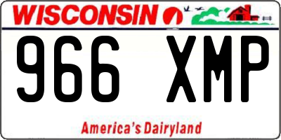 WI license plate 966XMP