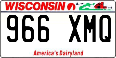 WI license plate 966XMQ