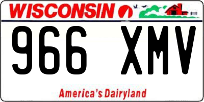 WI license plate 966XMV