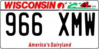 WI license plate 966XMW
