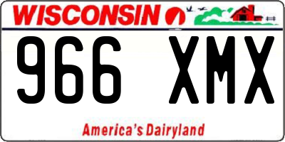 WI license plate 966XMX
