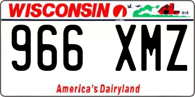 WI license plate 966XMZ