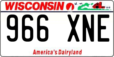 WI license plate 966XNE