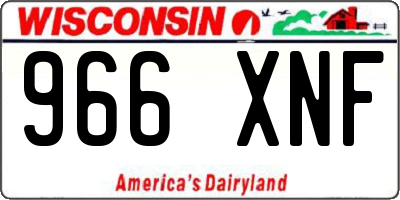 WI license plate 966XNF
