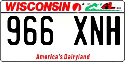 WI license plate 966XNH