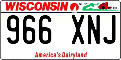 WI license plate 966XNJ