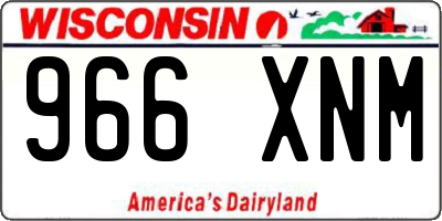 WI license plate 966XNM