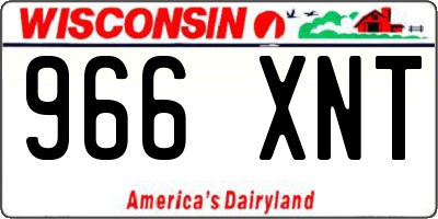 WI license plate 966XNT
