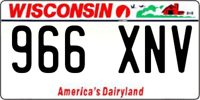 WI license plate 966XNV