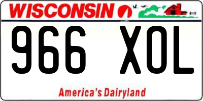 WI license plate 966XOL