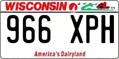 WI license plate 966XPH