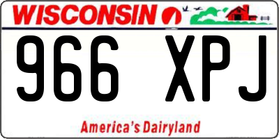 WI license plate 966XPJ