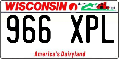 WI license plate 966XPL