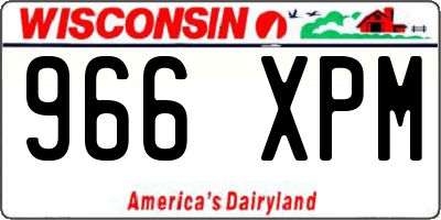 WI license plate 966XPM