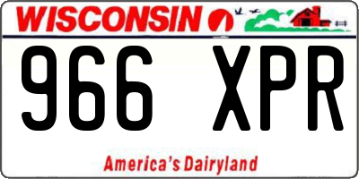 WI license plate 966XPR