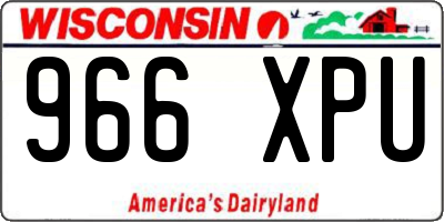 WI license plate 966XPU