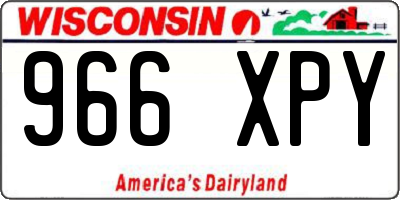 WI license plate 966XPY