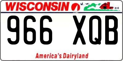 WI license plate 966XQB