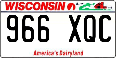 WI license plate 966XQC