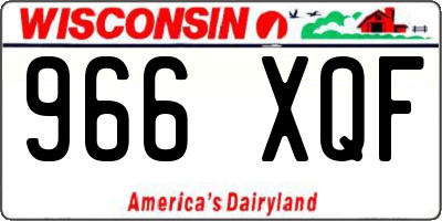 WI license plate 966XQF