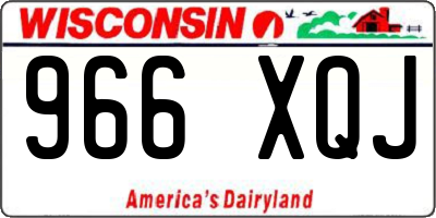 WI license plate 966XQJ