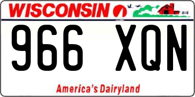 WI license plate 966XQN