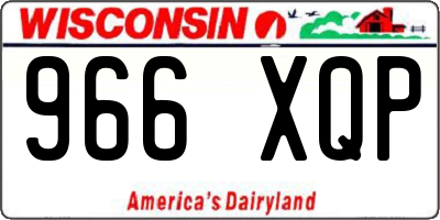 WI license plate 966XQP