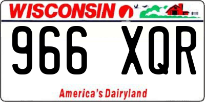 WI license plate 966XQR