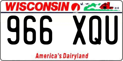 WI license plate 966XQU
