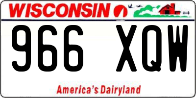 WI license plate 966XQW