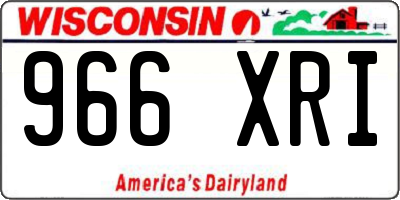 WI license plate 966XRI