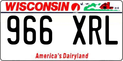 WI license plate 966XRL