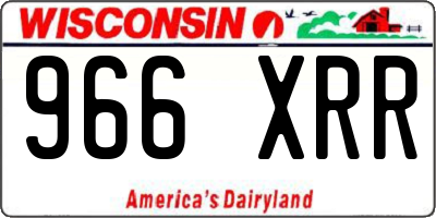 WI license plate 966XRR