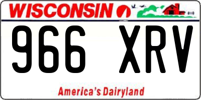 WI license plate 966XRV
