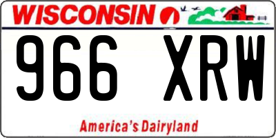 WI license plate 966XRW