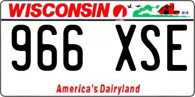 WI license plate 966XSE