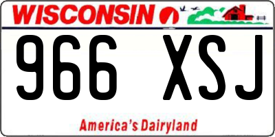 WI license plate 966XSJ
