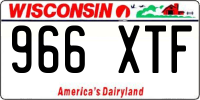 WI license plate 966XTF