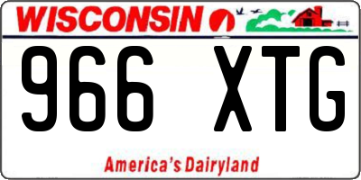 WI license plate 966XTG