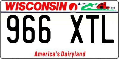 WI license plate 966XTL