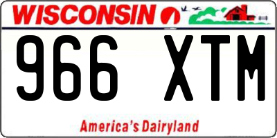 WI license plate 966XTM